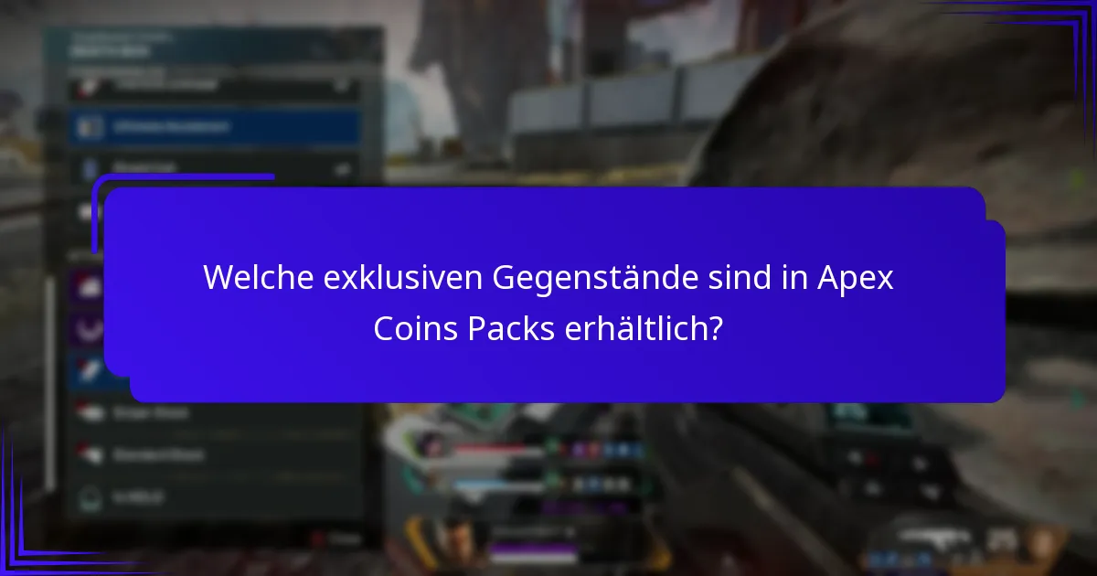 Was sind die Preisoptionen für Apex Coins Packs?